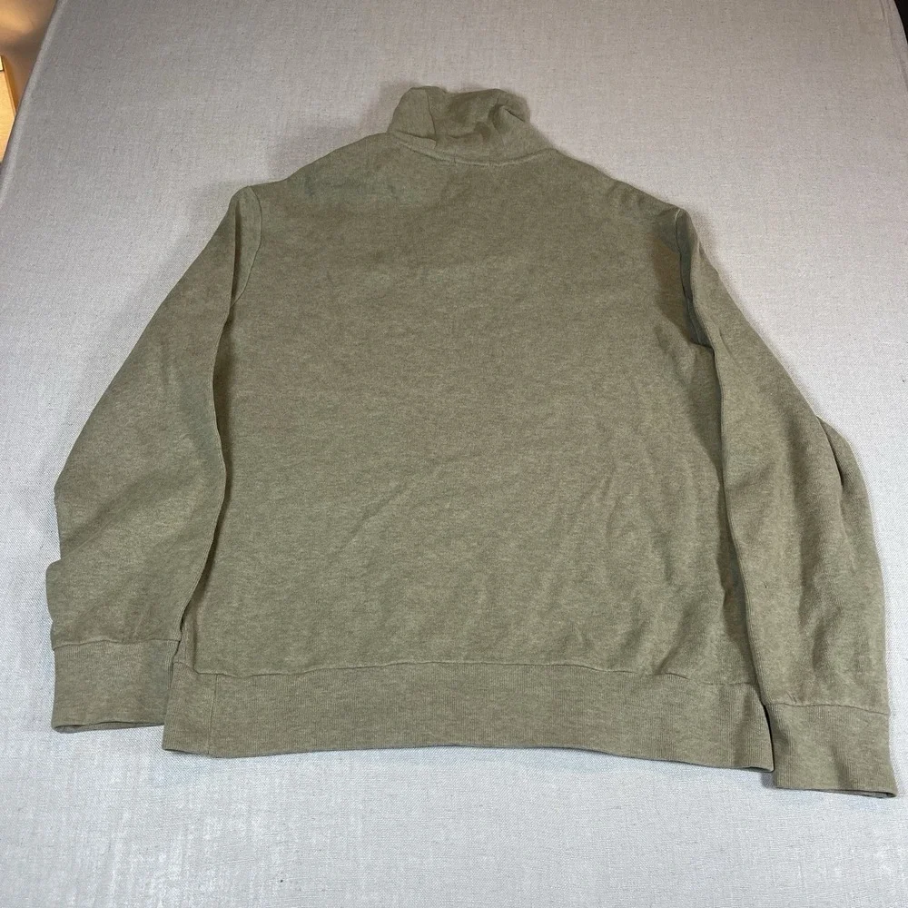 Polo Ralph Lauren Sweater Mens 2XL Green‎ Cotton Shawl Collar Elbow Patch Knit